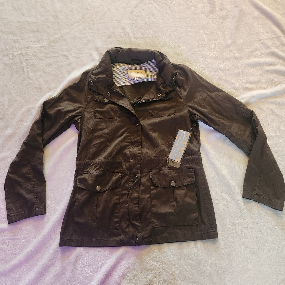 Snobbish  Women's Juniors Olive Green Jacket  Army Size Large - Picture 3 of 13